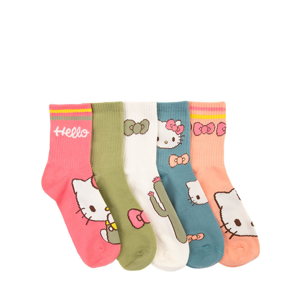 Hello Kitty® Crew Socks 5 Pack - Big Kid - Multicolor