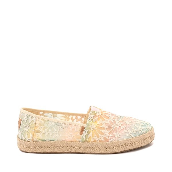 Womens TOMS Alpargata Rope 2.0 Slip-On Casual Shoe - Pink Ombre / Floral