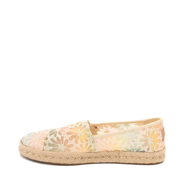 Womens TOMS Alpargata Rope 2.0 Slip-On Casual Shoe - Pink Ombre / Floral
