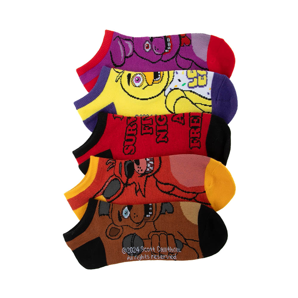 Five Nights At Freddy's Low Socks 5 Pack - Big Kid - Multicolor