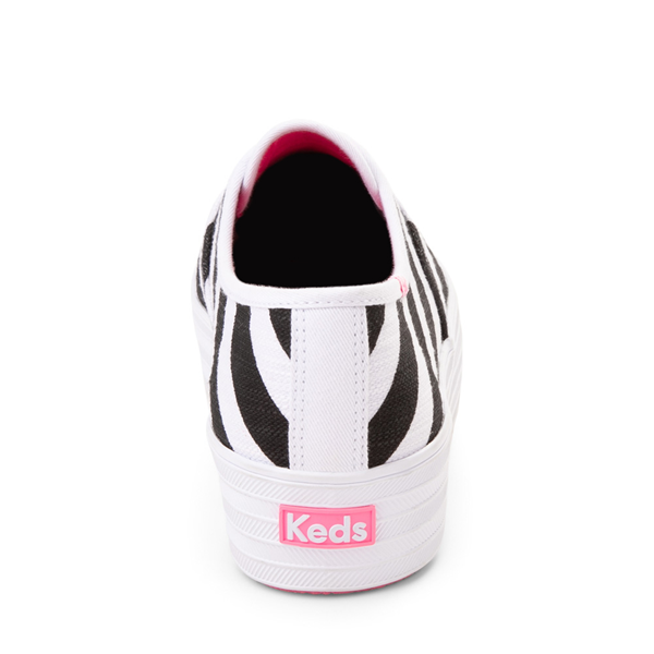 alternate view Womens Barbie™ x Keds Point Platform Sneaker - Black / WhiteALT4