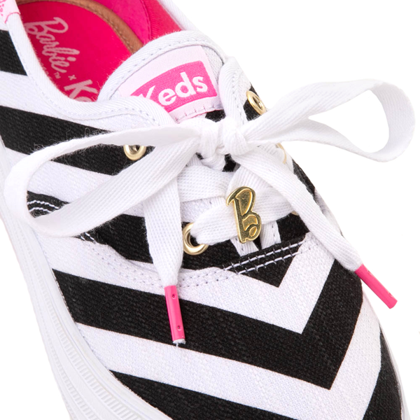 alternate view Womens Barbie™ x Keds Point Platform Sneaker - Black / WhiteALT5B