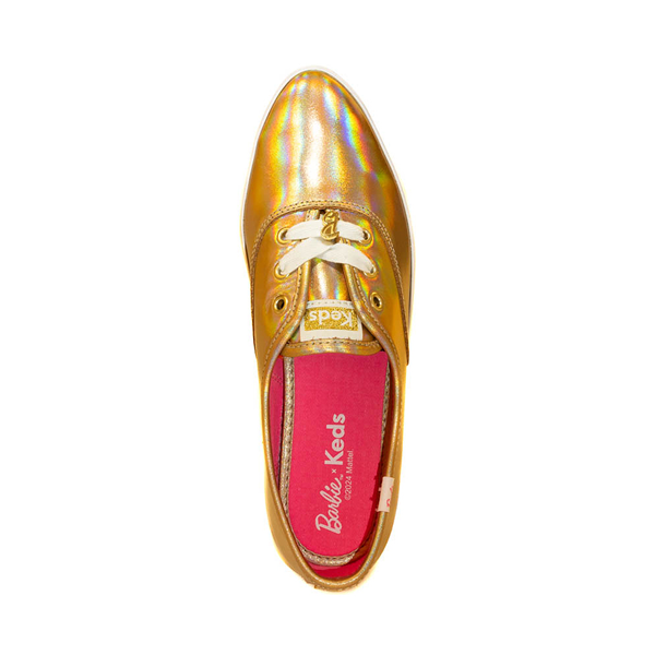 alternate view Womens Barbie™ x Keds Point Platform Sneaker - GoldALT2