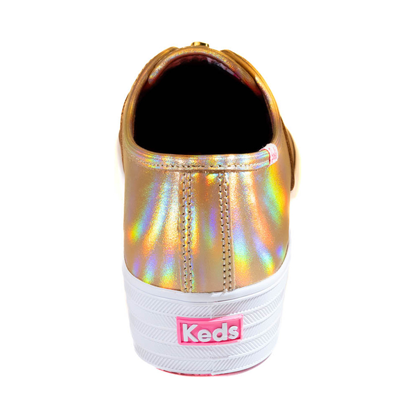 alternate view Womens Barbie™ x Keds Point Platform Sneaker - GoldALT4