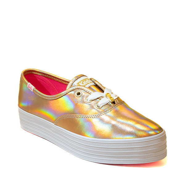 alternate view Womens Barbie™ x Keds Point Platform Sneaker - GoldALT5