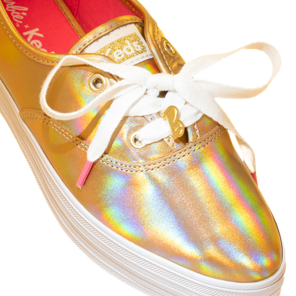 alternate view Womens Barbie™ x Keds Point Platform Sneaker - GoldALT5B