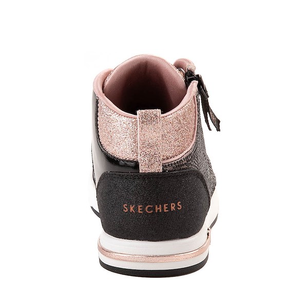 alternate view Skechers Shoutouts 2.0 Style Strut Sneaker - Little Kid / Big Kid - Black / Rose GoldALT4