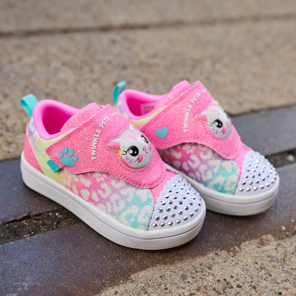 alternate view Skechers Twi-Lites Twinkle Pets Glitter Cat Sneaker - Toddler / Little Kid - PinkHERO