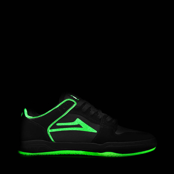 Mens Lakai Telford Low Skate Shoe - Black / Glow