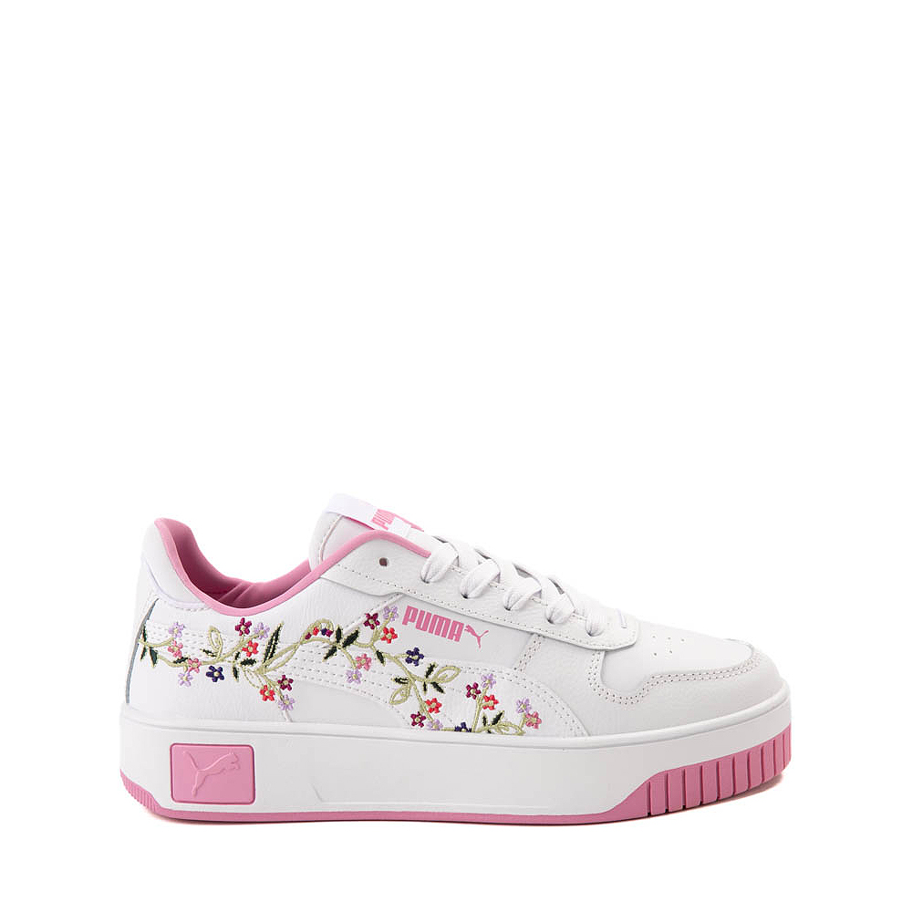 PUMA Carina Street Floral Athletic Shoe - Big Kid - PUMA White / Mauved Out