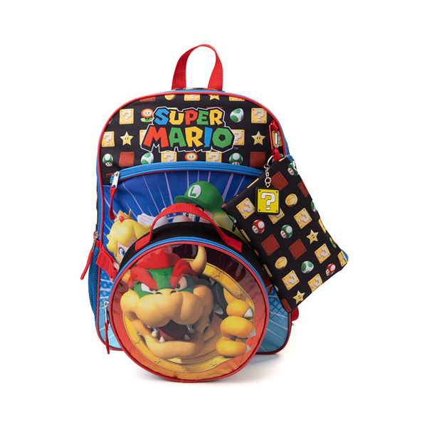 Super Mario Bros. Backpack Set - Black / Multicolor