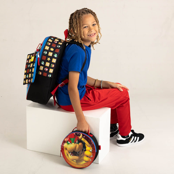 alternate view Super Mario Bros. Backpack Set - Black / MulticolorALT1BKIDZ
