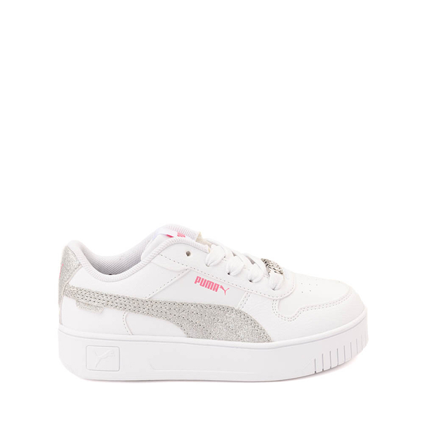 PUMA Carina Street Shine Bright Athletic Shoe - Little Kid / Big Kid - PUMA White / Fast Pink