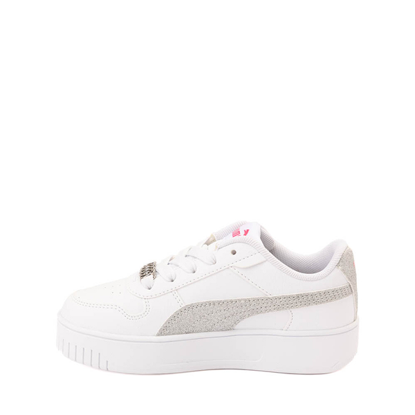 PUMA Carina Street Shine Bright Athletic Shoe - Little Kid / Big Kid - PUMA White / Fast Pink