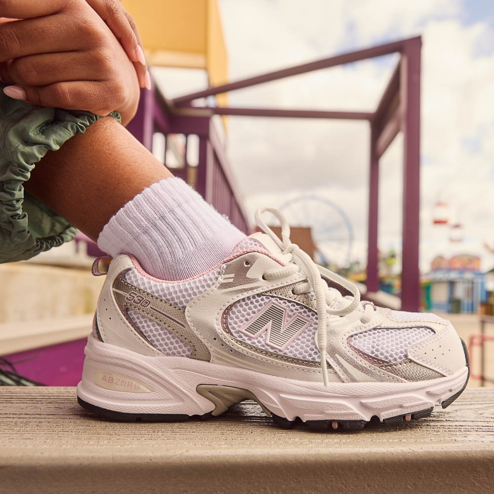 new balance 530 white pink toddler girls shoe