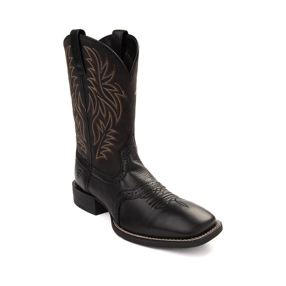 Ariat sport western wide square toe black best sale