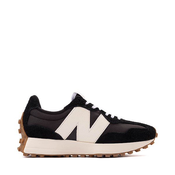 Womens New Balance 327 Athletic Shoe - Black / White / Mineral Red