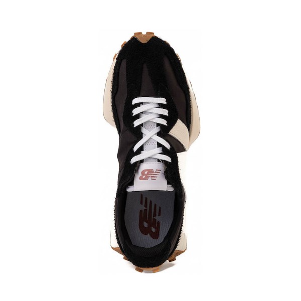 Womens New Balance 327 Athletic Shoe - Black / White / Mineral Red