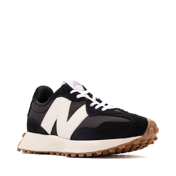 Womens New Balance 327 Athletic Shoe - Black / White / Mineral Red