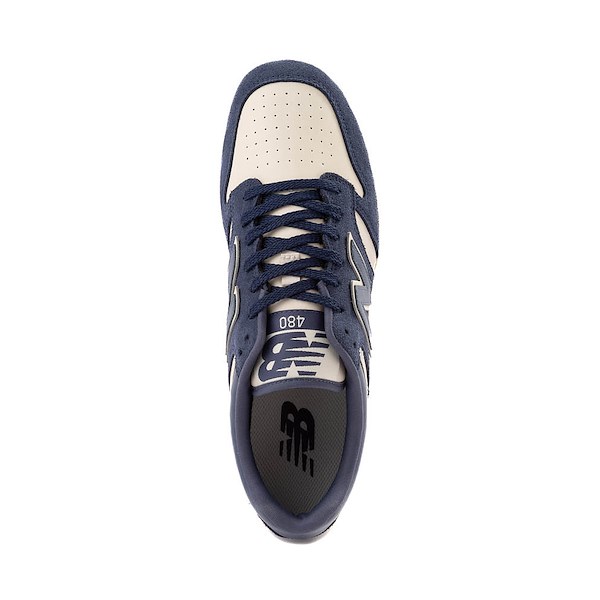 alternate view New Balance 480 Athletic Shoe - Navy / Linen / Vintage IndigoALT2