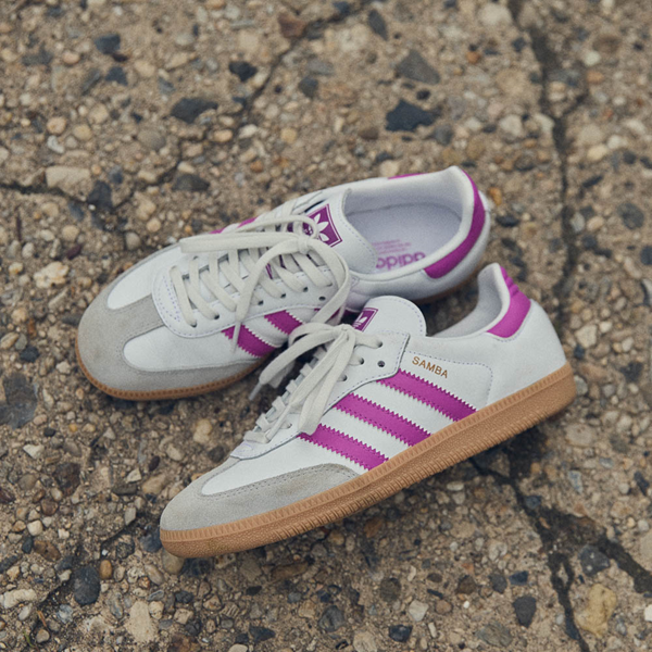 Adidas purple white on sale