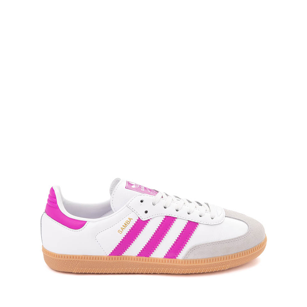 adidas Samba OG Athletic Shoe Big Kid Cloud White Purple Burst