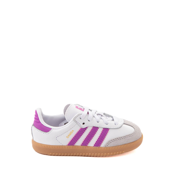 adidas Samba OG Athletic Shoe - Baby / Toddler White Purple Burst