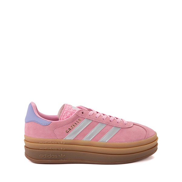 adidas Gazelle Bold Athletic Shoe - Big Kid True Pink / Silver Purple