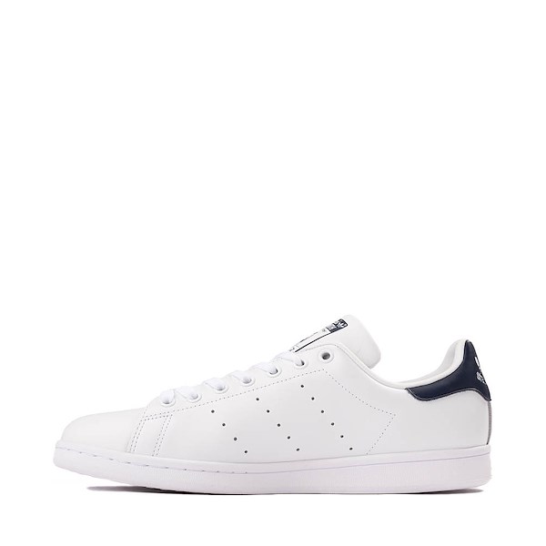 alternate view Mens adidas Stan Smith Athletic Shoe - Core White / Core White / Dark BlueALT1