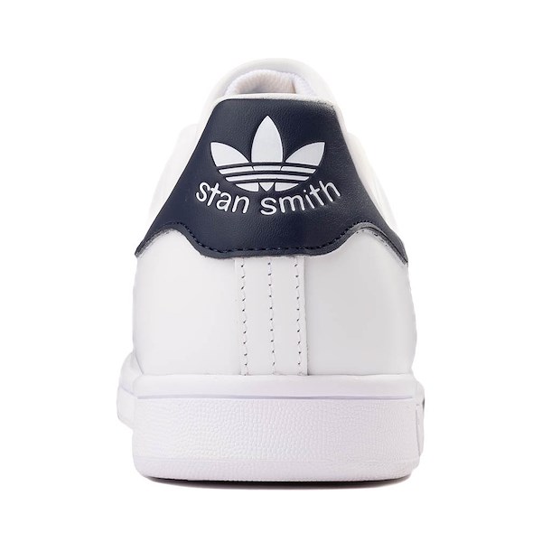 alternate view Mens adidas Stan Smith Athletic Shoe - Core White / Core White / Dark BlueALT4