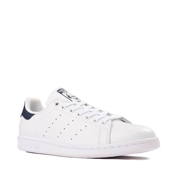alternate view Mens adidas Stan Smith Athletic Shoe - Core White / Core White / Dark BlueALT5