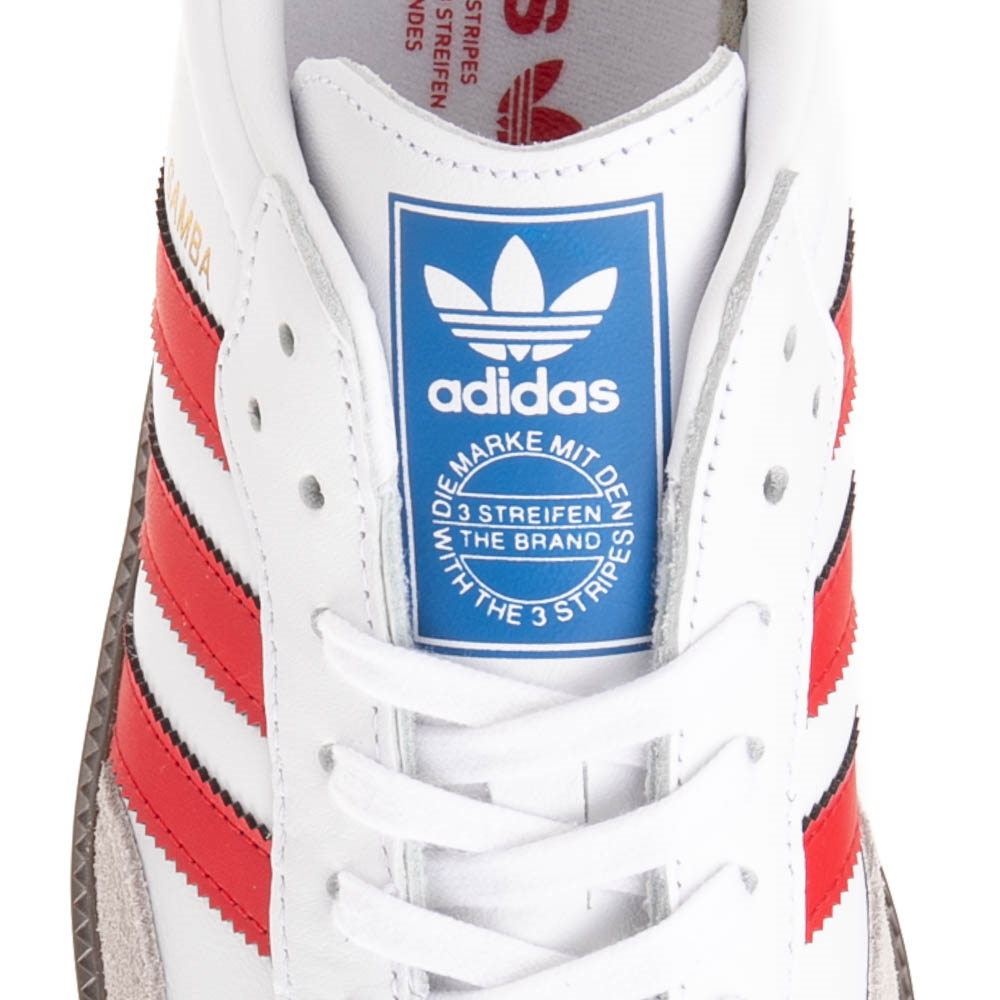 adidas Samba OG Athletic Shoe - Cloud White / Better Scarlet