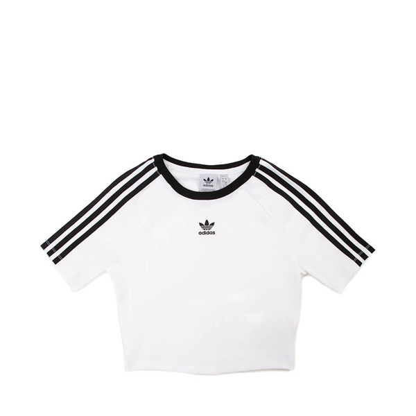 Womens adidas 3 Stripes Baby Tee White Journeys