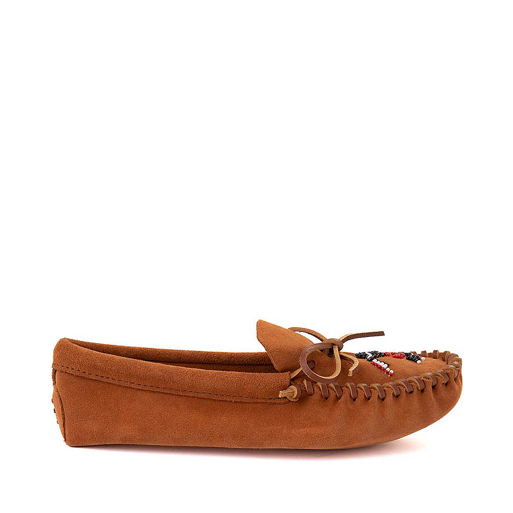 Mens Minnetonka Thunderbird Animikii Softsole Moccasin Brown