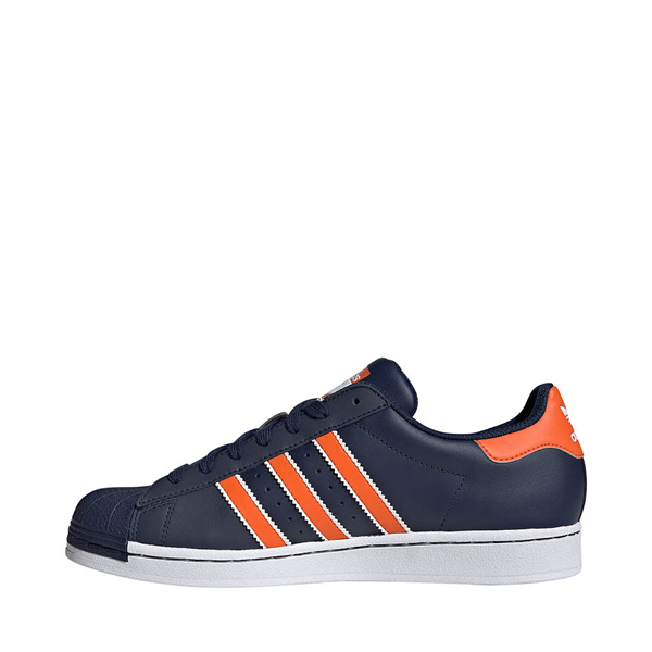 alternate view Mens adidas Superstar Athletic Shoe - Night Indigo / Orange / WhiteALT1
