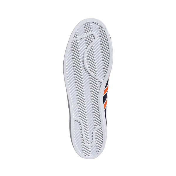 alternate view Mens adidas Superstar Athletic Shoe - Night Indigo / Orange / WhiteALT3