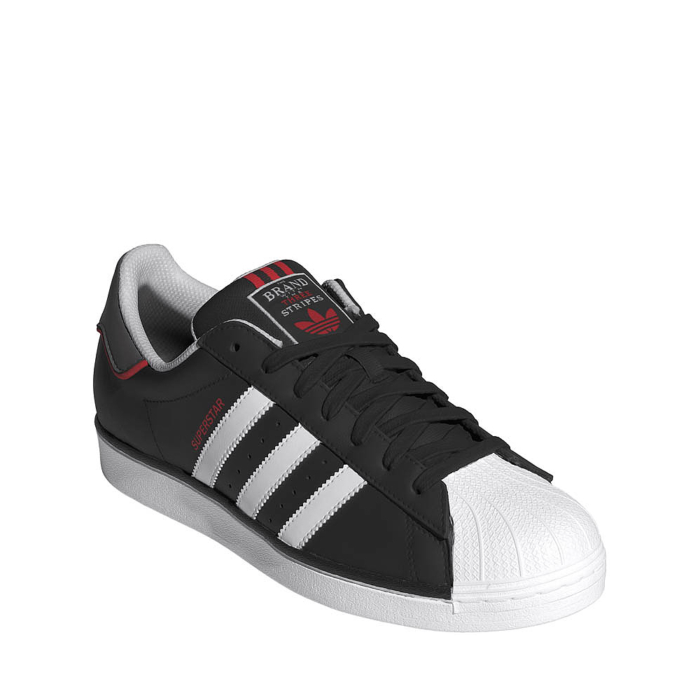 Mens adidas Superstar Athletic Shoe - Core Black / Cloud White ...
