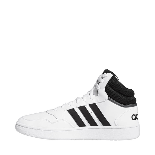 Mens adidas Hoops 3.0 Mid Classic Vintage Athletic Shoe - Cloud White / Core Black