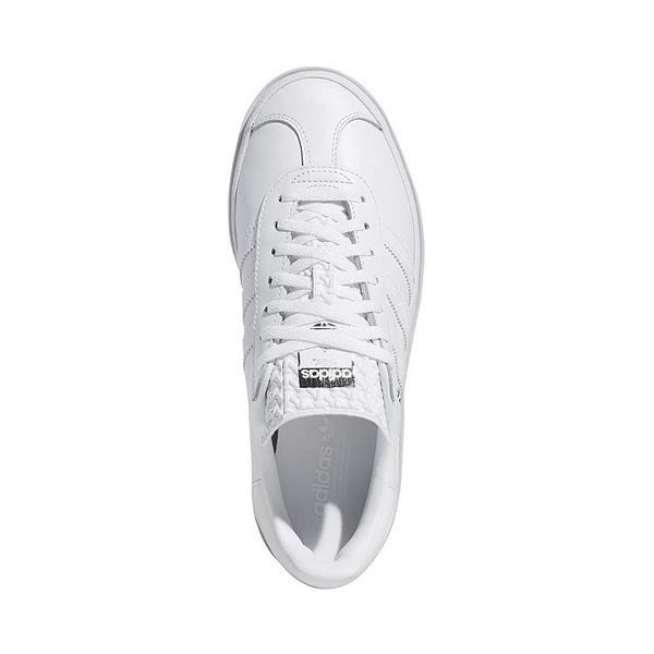 alternate view Womens adidas Gazelle Bold Athletic Shoe - White MonochromeALT2