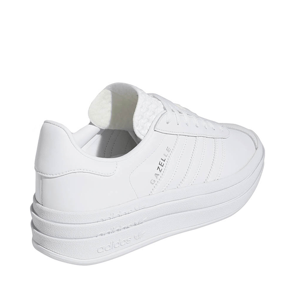 alternate view Womens adidas Gazelle Bold Athletic Shoe - White MonochromeALT4
