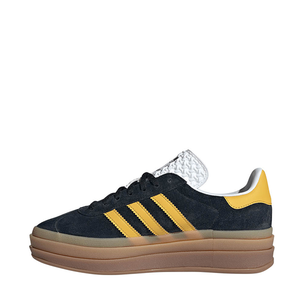 alternate view Womens adidas Gazelle Bold Athletic Shoe - Core Black / Gold / WhiteALT1