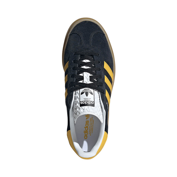 alternate view Womens adidas Gazelle Bold Athletic Shoe - Core Black / Gold / WhiteALT2