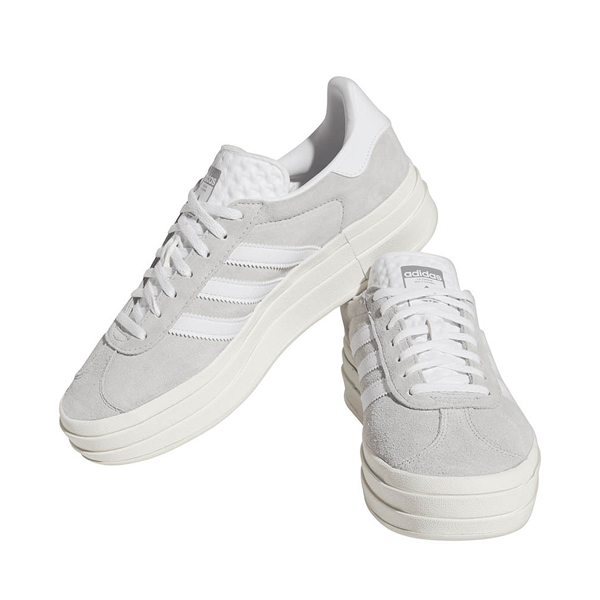 Womens adidas Gazelle Bold Athletic Shoe - Grey / White | Journeys