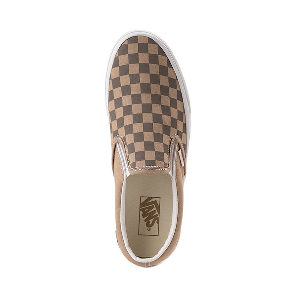 Vans Slip-On Checkerboard Skate Shoe - Block Brown