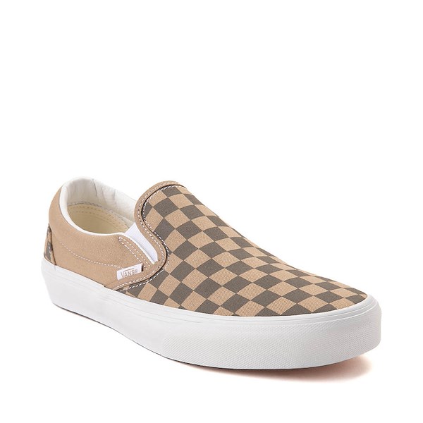 Vans Slip-On Checkerboard Skate Shoe - Block Brown