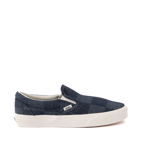 Vans Slip On Checkerboard Skate Shoe Denim Navy Journeys