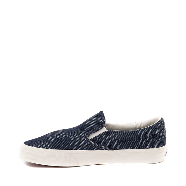 alternate view Vans Slip-On Checkerboard Skate Shoe - Denim / NavyALT1