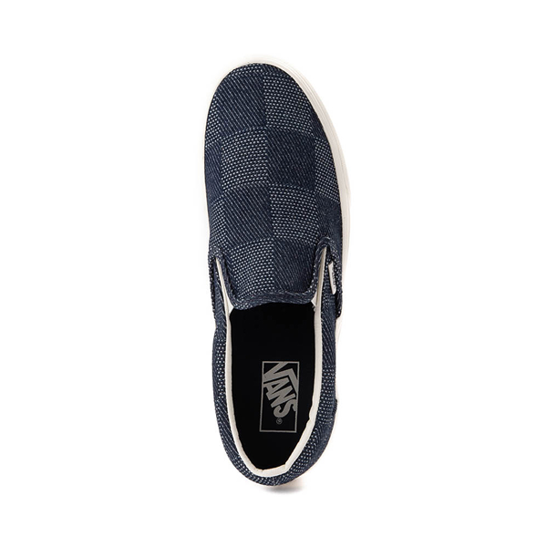 alternate view Vans Slip-On Checkerboard Skate Shoe - Denim / NavyALT2