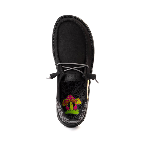 alternate view Womens HEYDUDE Wendy Slip-On Casual Shoe - Black / Psychedelic MushroomALT2B