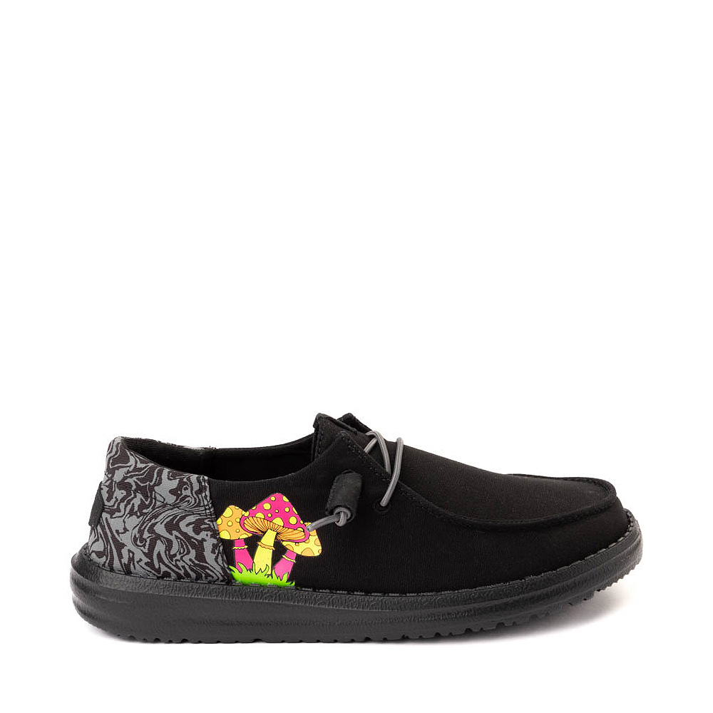 Womens HEYDUDE Wendy Slip-On Casual Shoe - Black / Psychedelic Mushroom